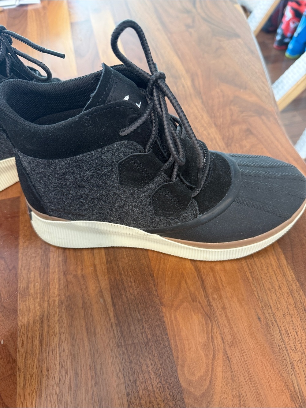 Sorel Black and Gray High-Top Lace-Up Sneaker Boot - Picture 4 of 9